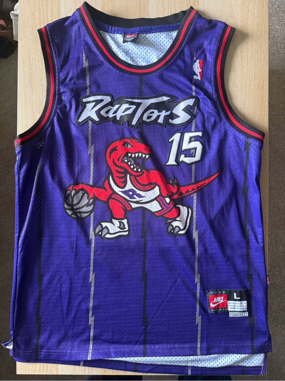 Nike Purple Toronto Raptors #15 Hardwood Classic Jersey